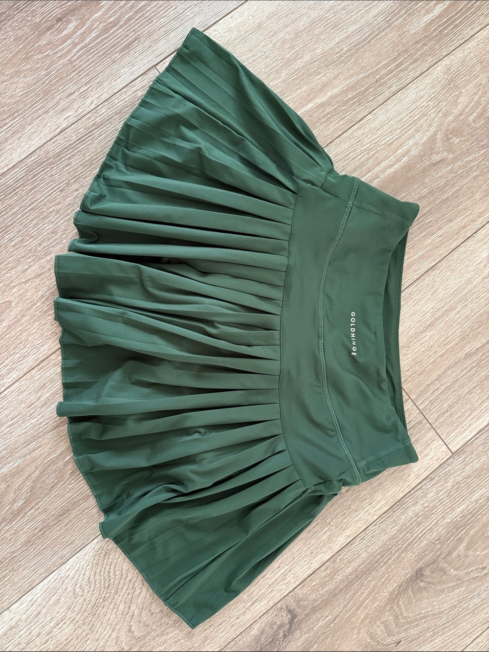 Goldhinge Forest Green Pleated Athletic Skort